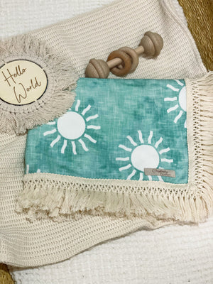 COVE Organic Cotton Knit Wrap ~ Aqua