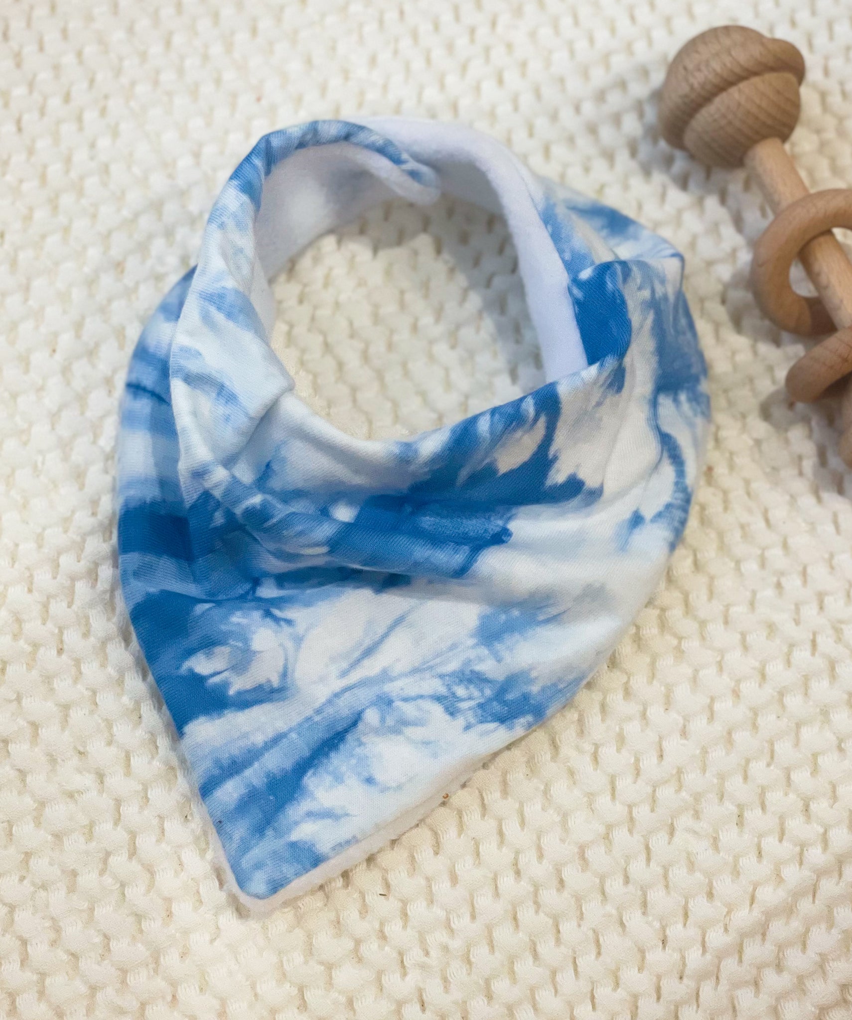 Tie Dyed Jersey Cotton Bandana Bib