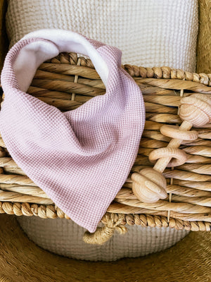 Stretch knit Bandana Bib ~ mauve