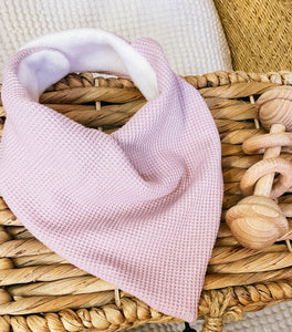 Stretch knit Bandana Bib ~ mauve