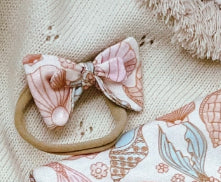 MERMAID Organic Cotton Bow headband