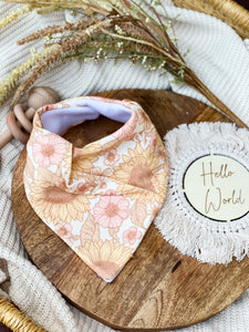 SUNFLOWERS Organic Cotton Bandana Bib